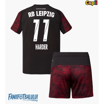 RB Leipzig Conrad Harder #11 Echipament de Fotbal Replică 2025-26 Copii Treilea (+ Șorturi)
